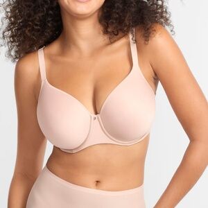 Chantelle Comfort Chic Bra 40H Nude Rose Memory Foam Full Coverage NWOT